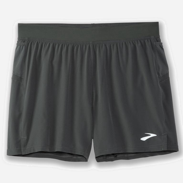 Brooks Sherpa 5 2-In-1 Men's Running Shorts UK Online - Dark Oyster/grey (LKJDA0852)